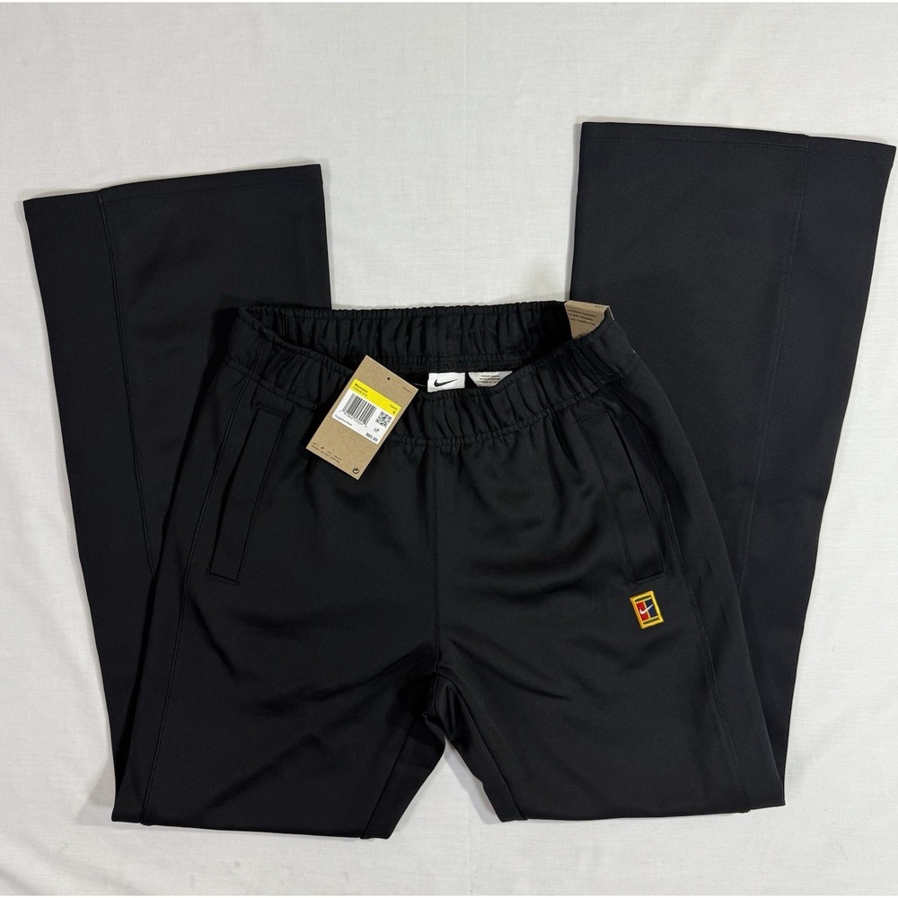 Nike Court Heritage Windrunner Mid-Rise Full Tennis Pants Black Women's Sz S NWT